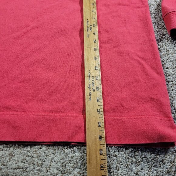 Tommy Hilfiger Rugby Shirt Mens Large Red Long Sleeve Preppy Retro Crest - Picture 5 of 9